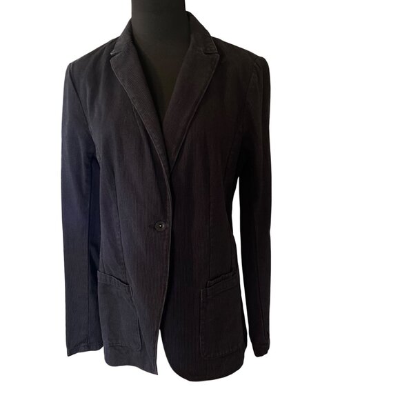 Banana Republic black corduroy blazer jacket size 10 - Picture 1 of 7